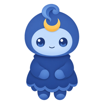 Lelune, a small moon girl with a crescent on her head
